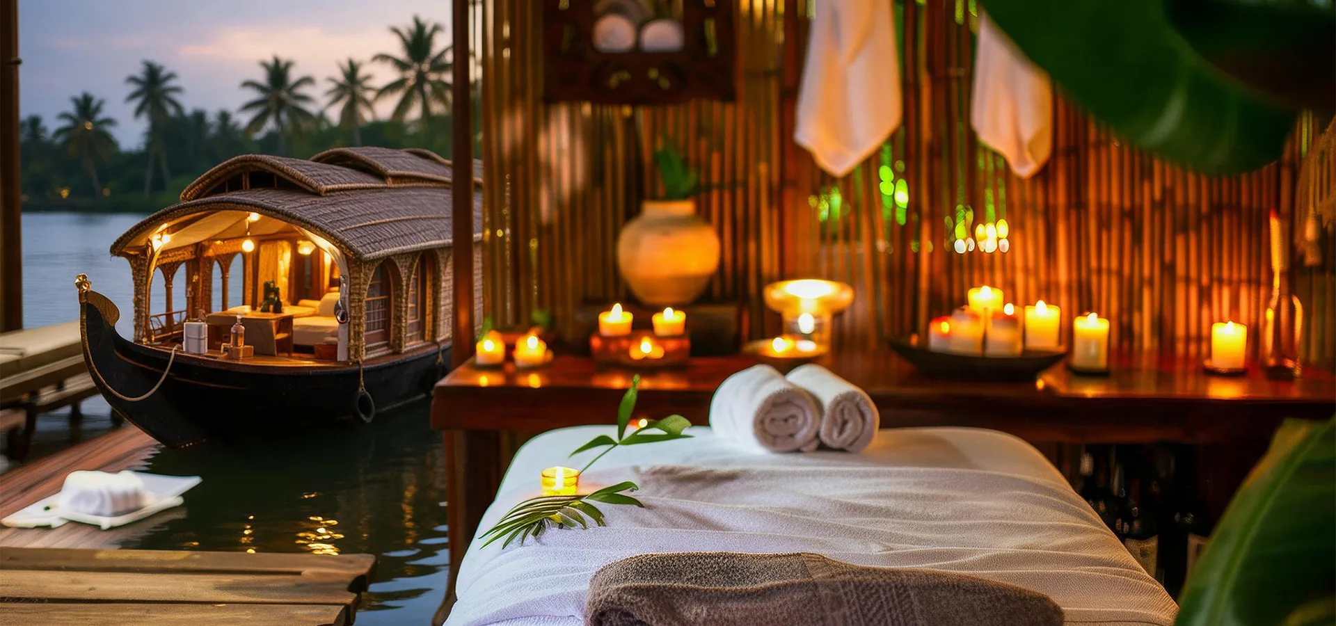 Kovalam beach Ayurveda spa retreat Kerala Arabian Sea